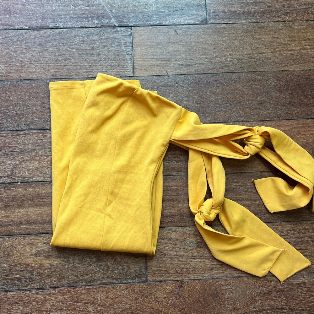 Yellow Strapless Dress